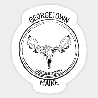 Georgetown Maine Moose Sticker